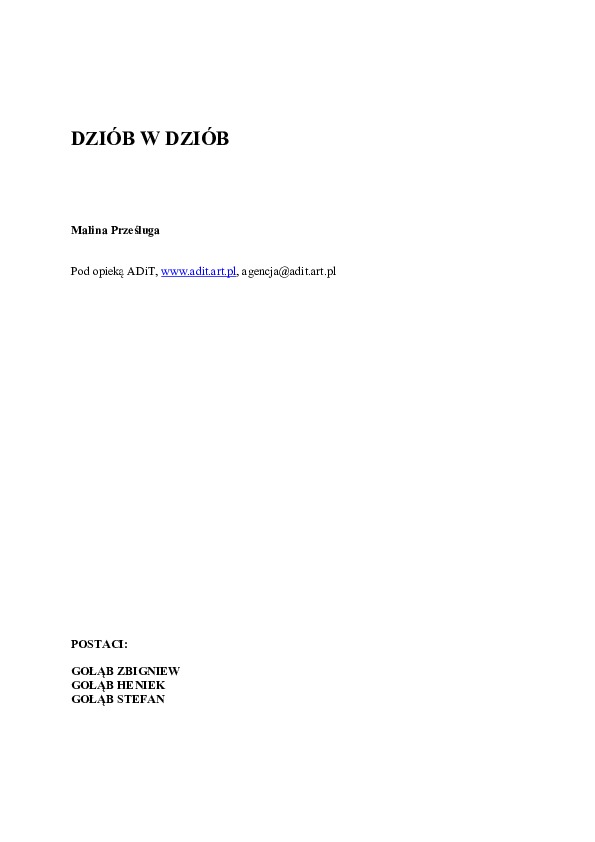 Dziób w dziób